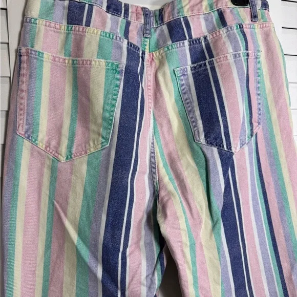 Urban Outfitters BDG Women’s Striped Pastel High-Waisted Jeans Size 32 - Picture 6 of 7